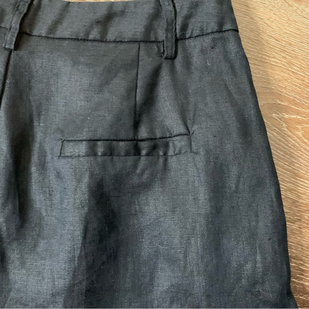 Dissh Womens black 100% linen high waist long shorts - Picture 8 of 9